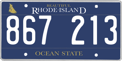 RI license plate 867213