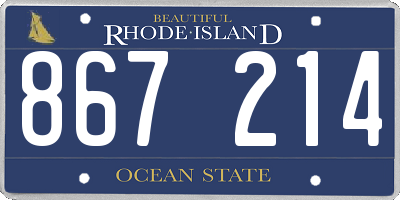 RI license plate 867214