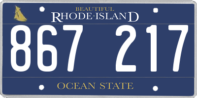 RI license plate 867217