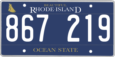 RI license plate 867219