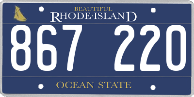 RI license plate 867220