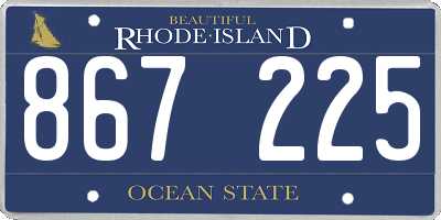 RI license plate 867225