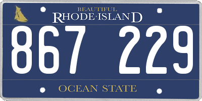 RI license plate 867229