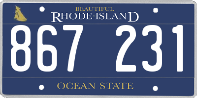 RI license plate 867231