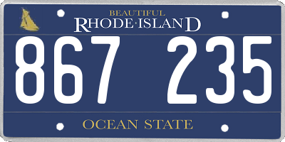 RI license plate 867235