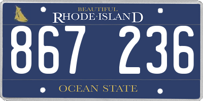 RI license plate 867236