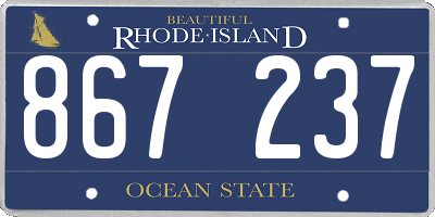 RI license plate 867237