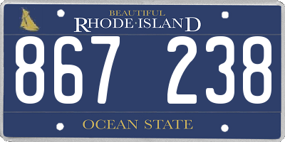 RI license plate 867238