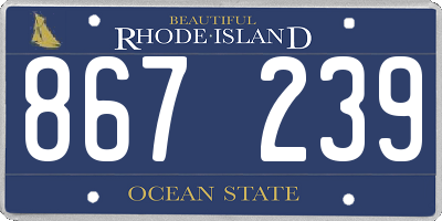 RI license plate 867239
