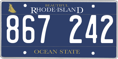 RI license plate 867242