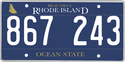 RI license plate 867243