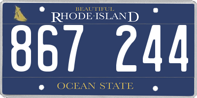 RI license plate 867244