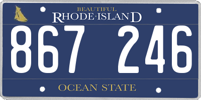 RI license plate 867246
