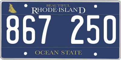 RI license plate 867250