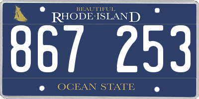 RI license plate 867253
