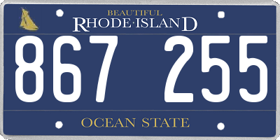 RI license plate 867255