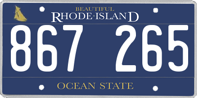 RI license plate 867265