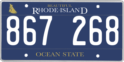 RI license plate 867268