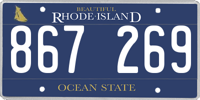 RI license plate 867269