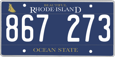 RI license plate 867273
