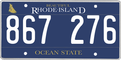 RI license plate 867276
