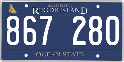 RI license plate 867280