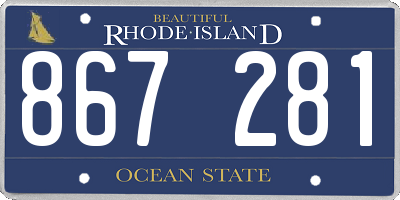 RI license plate 867281