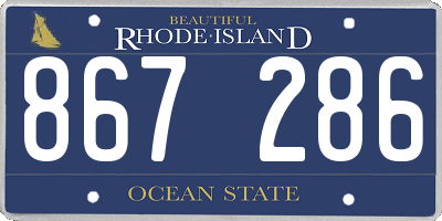 RI license plate 867286