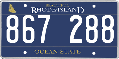 RI license plate 867288
