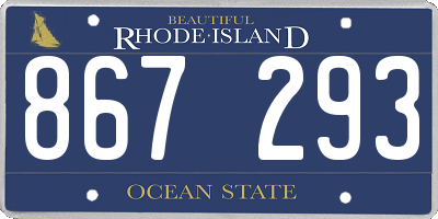 RI license plate 867293