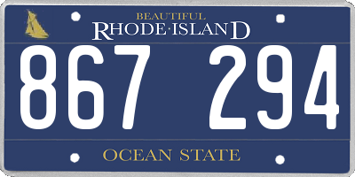 RI license plate 867294
