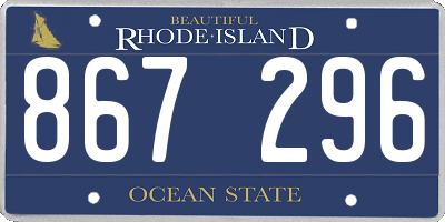 RI license plate 867296