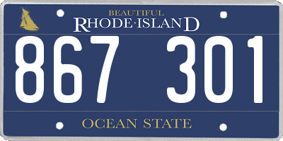 RI license plate 867301