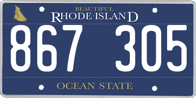 RI license plate 867305