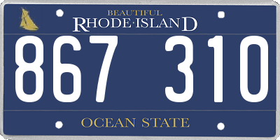 RI license plate 867310