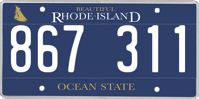 RI license plate 867311