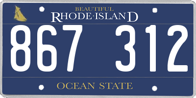 RI license plate 867312