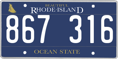 RI license plate 867316