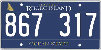 RI license plate 867317