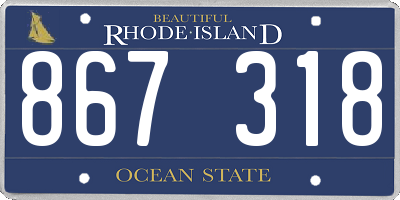 RI license plate 867318
