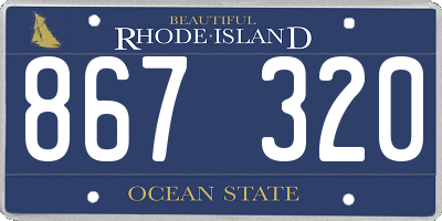 RI license plate 867320