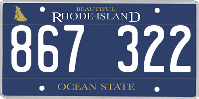 RI license plate 867322