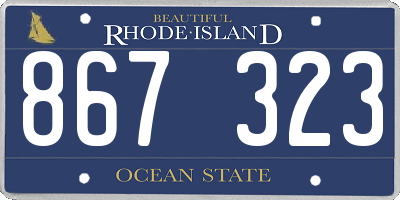 RI license plate 867323