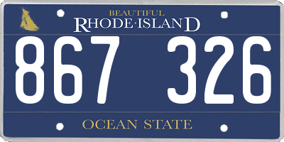 RI license plate 867326