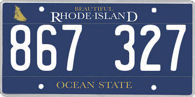 RI license plate 867327
