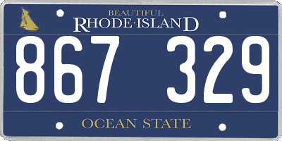 RI license plate 867329