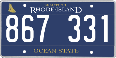 RI license plate 867331