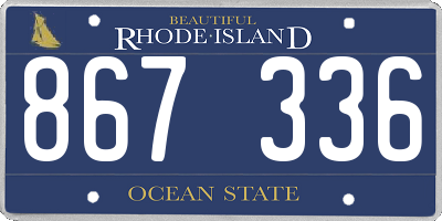 RI license plate 867336