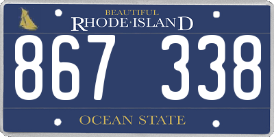 RI license plate 867338