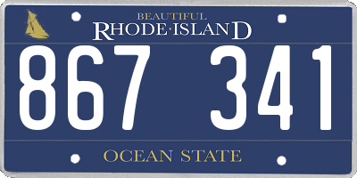 RI license plate 867341